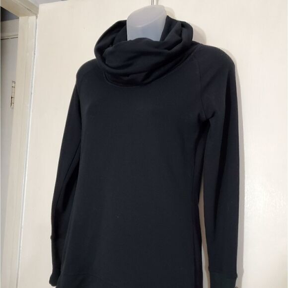 Athleta 24/7 Funnel Neck Sweatshirt Black Warm Fleece Top xxs - Picture 8 of 10